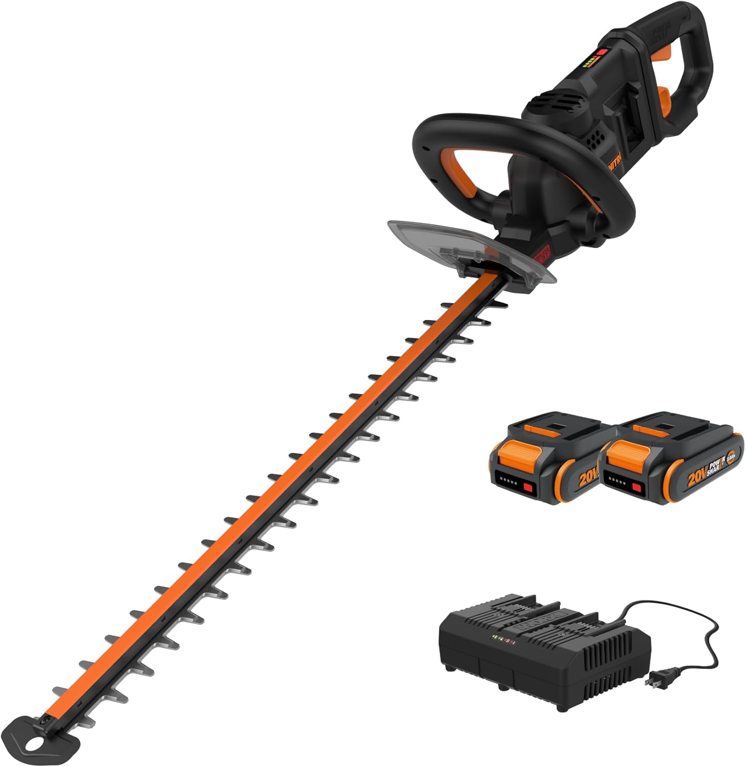WORX Nitro WG286 24" 40V Cordless Hedge Trimmer, Electric Hedge Trimmer