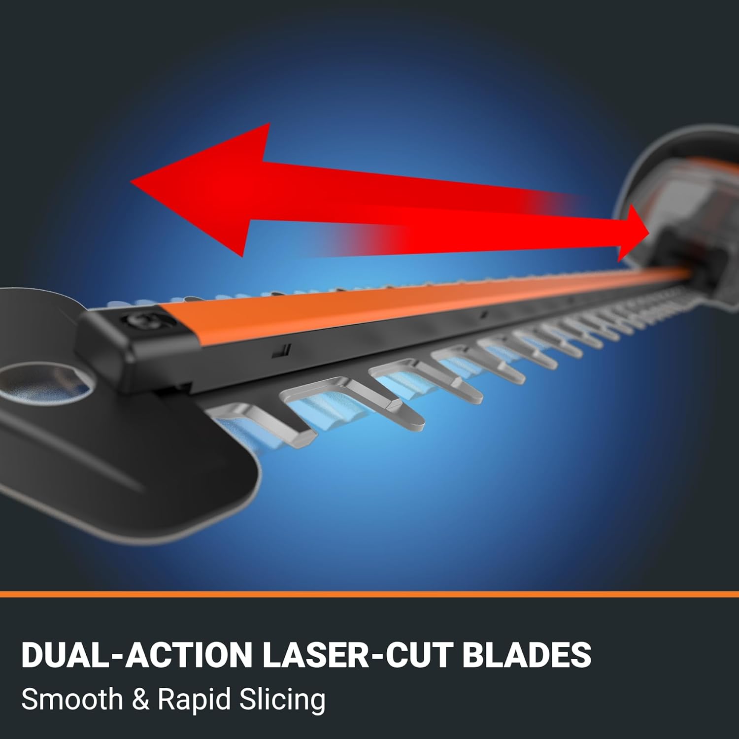 WORX Nitro WG286 24" 40V Cordless Hedge Trimmer, Electric Hedge Trimmer