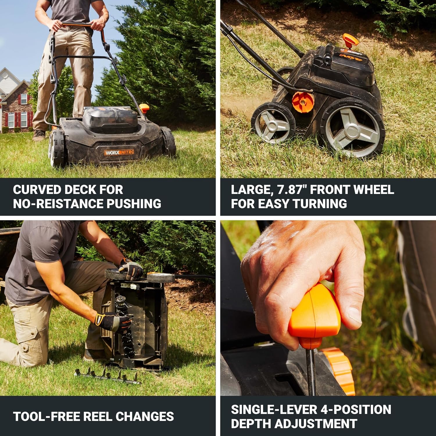 Worx Nitro 40V Cordless 14" Lawn Dethatcher w/ Brushless Motor - 2 Batteries & Charger Included