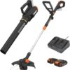 Worx 20V GT Revolution 12" Cordless String Trimmer & Turbine Leaf Blower Power Share Combo Kit - WG930.2 (Batteries & Charger Included)