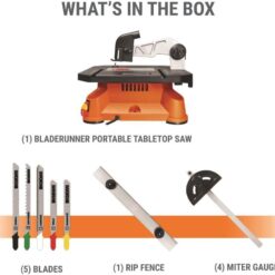 Worx WX572L 5.5 Amp BladeRunner Portable Electric Table Top Saw