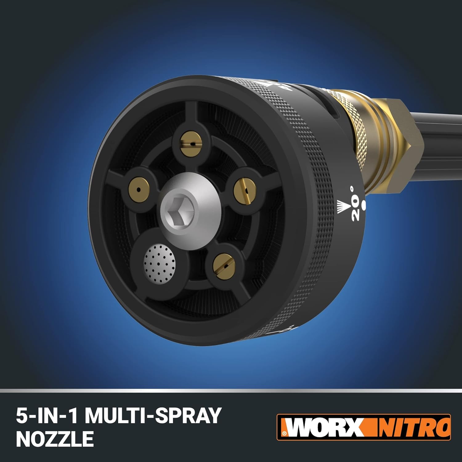 Worx Nitro Hydroshot 20V 710PSI Light-Duty Electric Pressure Washer with Brushless Motor Cordless – Battery & Charger Included