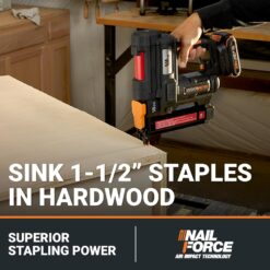 Worx Nitro 20V Cordless 18-Gauge Narrow Crown Stapler, Cordless Staple Gun Fires Up to 80 Staples/Min, Battery Powered Staple Gun