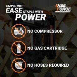 Worx Nitro 20V Cordless 18-Gauge Narrow Crown Stapler, Cordless Staple Gun Fires Up to 80 Staples/Min, Battery Powered Staple Gun
