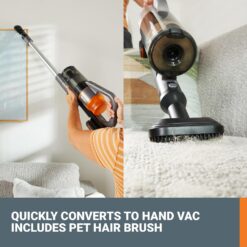 WORX 20V PowerShare Cordless Stick Vacuum WX038L.9, Powerful Cordless Vacuum Cleaner 25Kpa High Suction – Tool Only