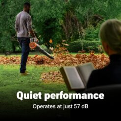 WORX Nitro WG581.1 40V Cordless Leaf Blower, Quiet Electric Blower for Lawn Care with 530CFM & 180MPH, 2 Batteries & Charger Included