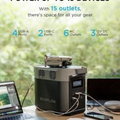 EcoFlow DELTA 2 with 800W Alternator Charger 1800 -Watts Portable Power Station