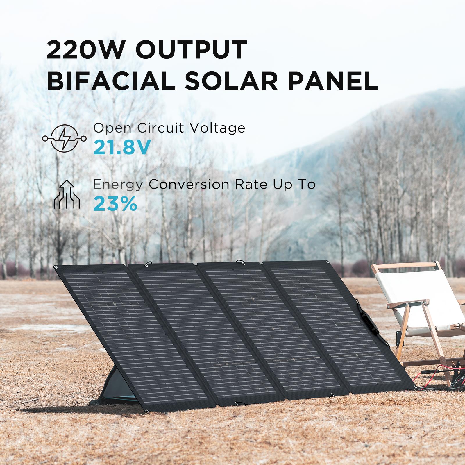 EcoFlow DELTA 2 with 220W SP 1800 -Watts Portable Power Station 1 Solar Panels Included
