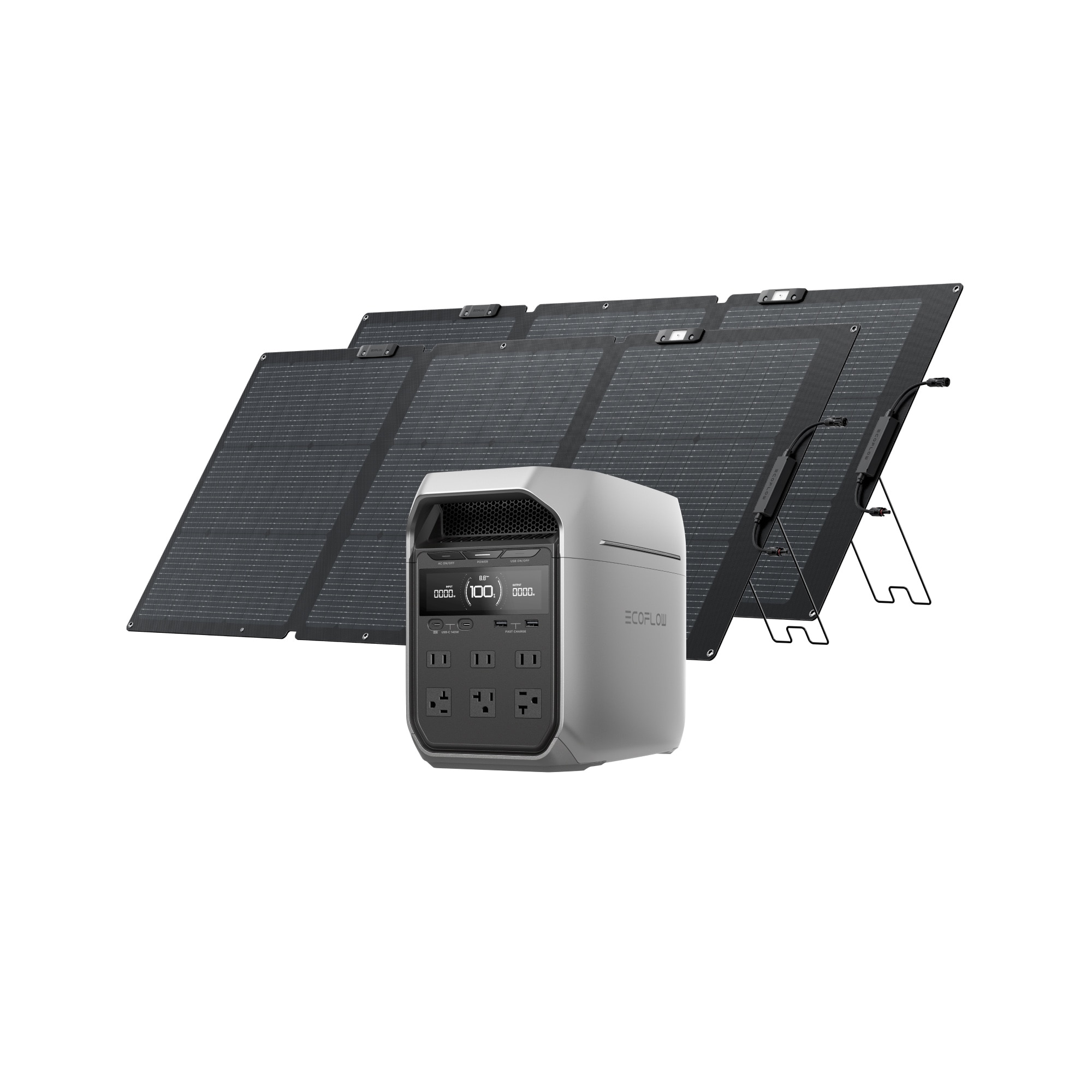 EcoFlow 1800 -Watts Portable Power Station 2 Solar Panels Included