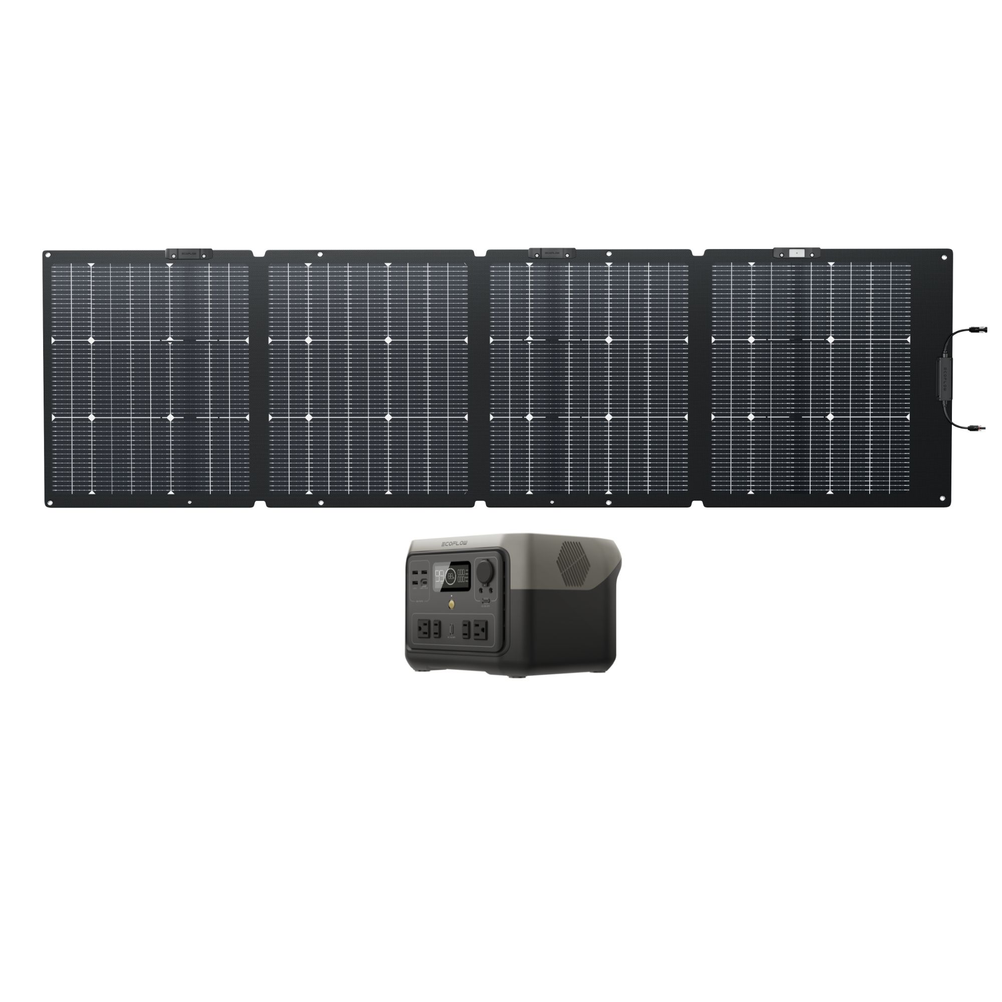 EcoFlow RIVER 2 Max with NextGen 160W Solar Panel 500 -Watts Portable Power Station 1 Solar Panels Included
