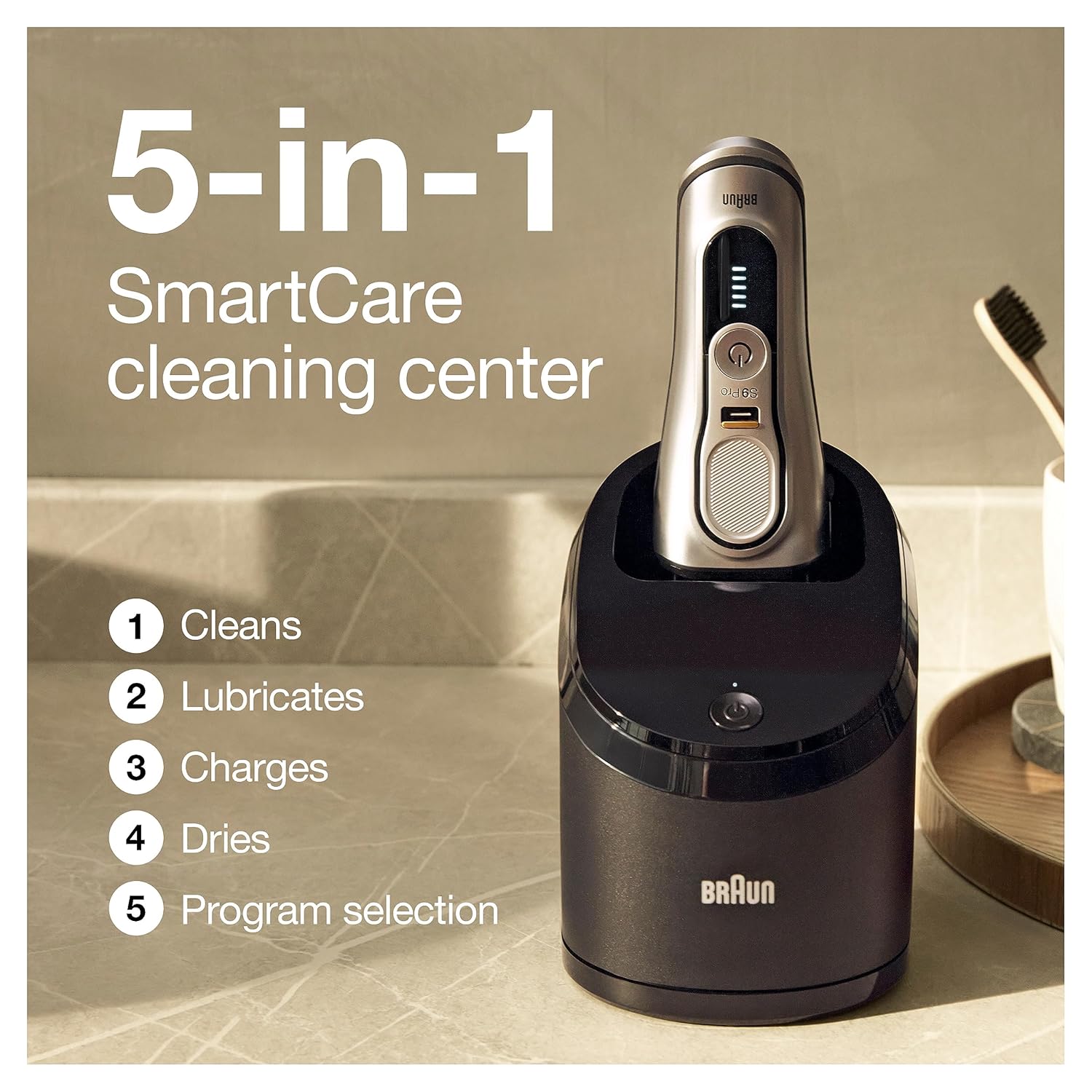 Braun Series 9 Pro 9487cc Electric Razor for Men, Wet & Dry, Rechargeable, Electric Shaver