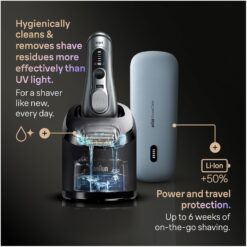 Braun Series 9 PRO+ Electric Shaver, Pro SensoAdapt, 6in1 SmartCare Center, 9697CC, Silver
