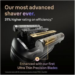 Braun Series 9 PRO+ Electric Shaver, Pro SensoAdapt, 6in1 SmartCare Center, 9697CC, Silver