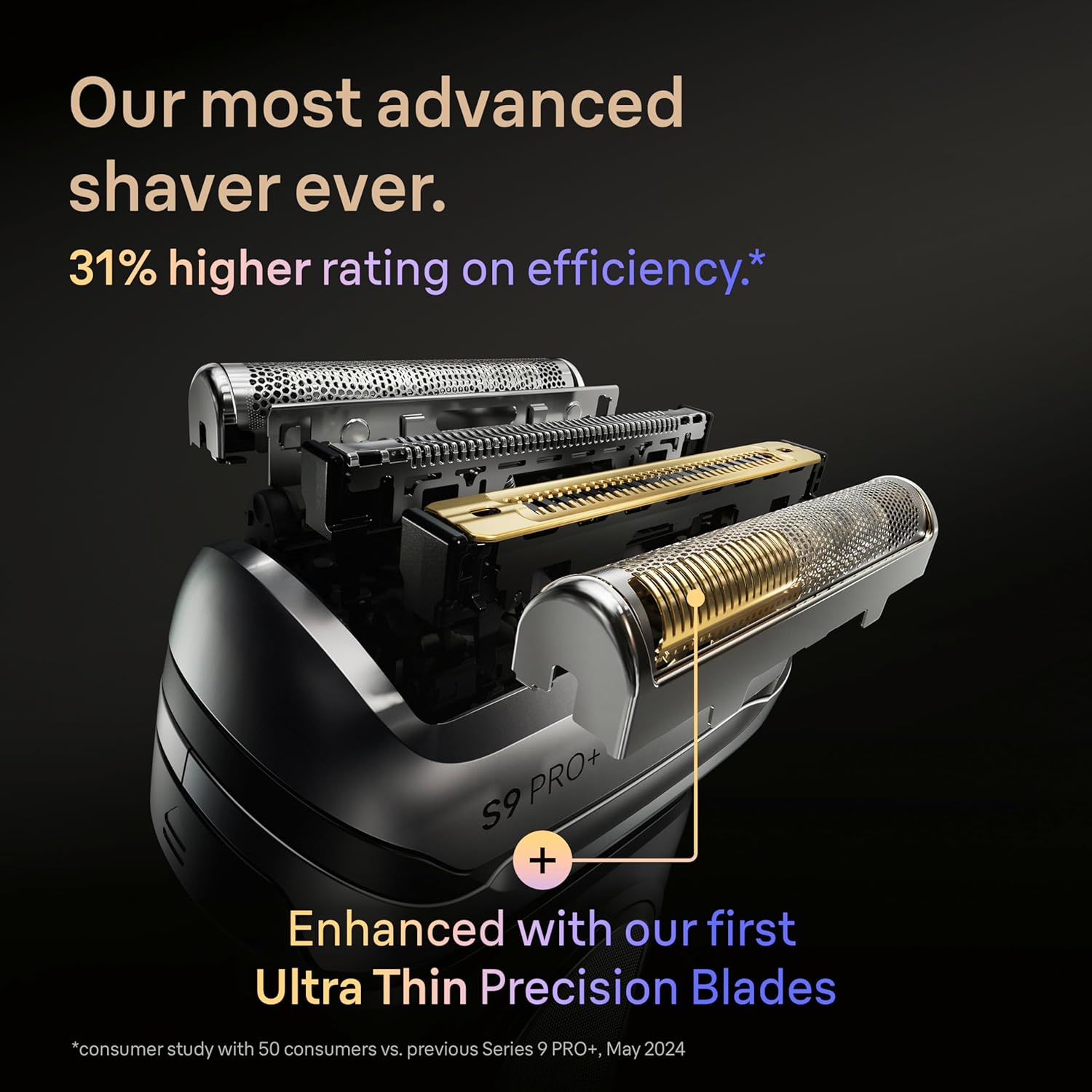 Braun Series 9 PRO+ Electric Shaver, Pro SensoAdapt, 6in1 SmartCare Center, 9660CCPS, Black