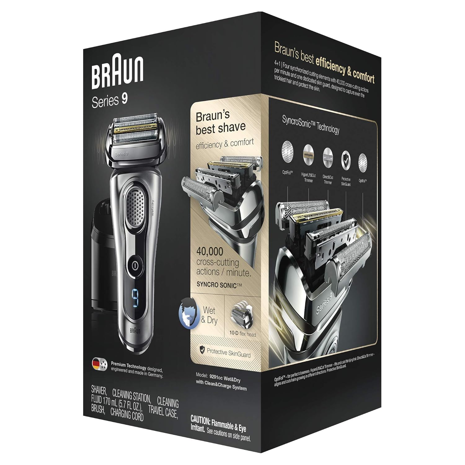 Braun Electric Razor for Men Foil Shaver with Precision Beard Trimmer, Rechargeable, 6 Piece Set