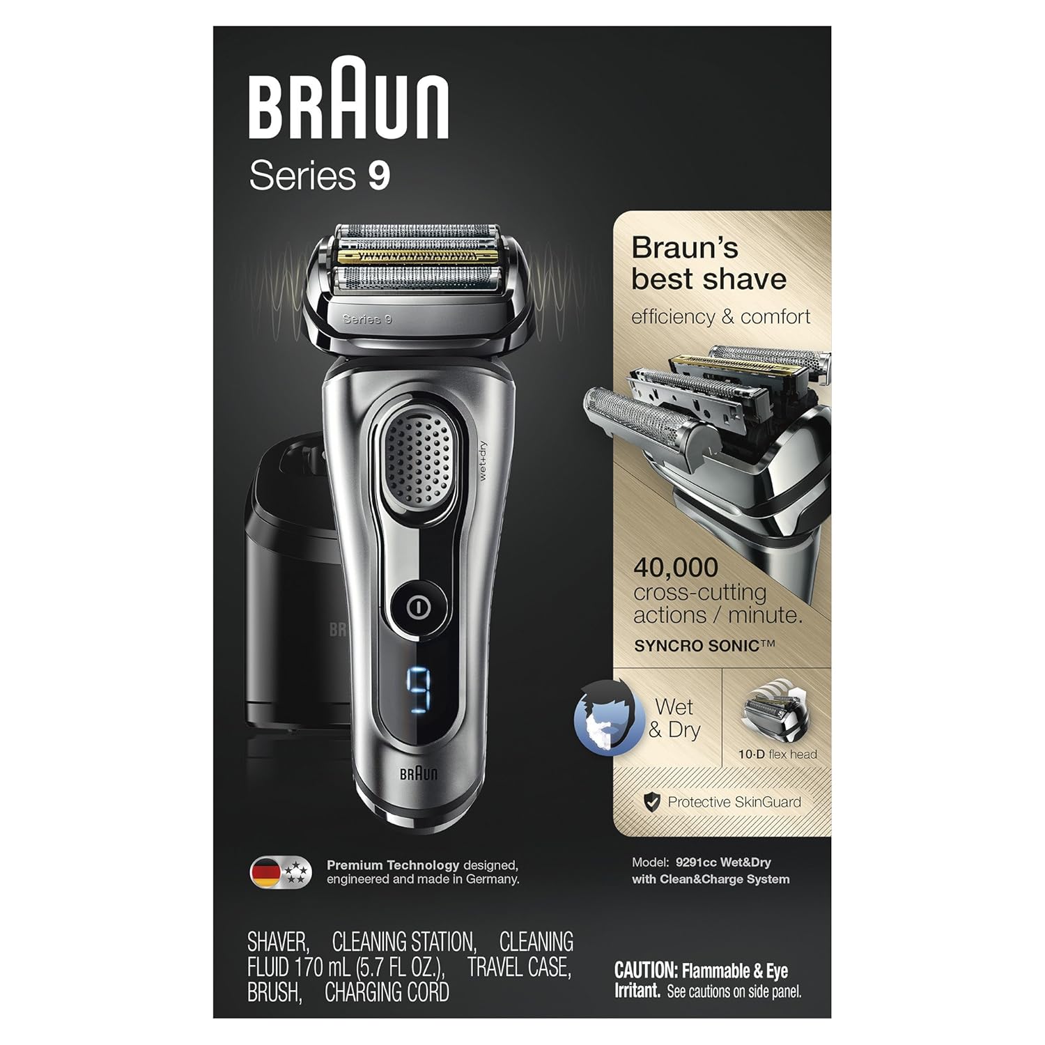 Braun Electric Razor for Men Foil Shaver with Precision Beard Trimmer, Rechargeable, 6 Piece Set
