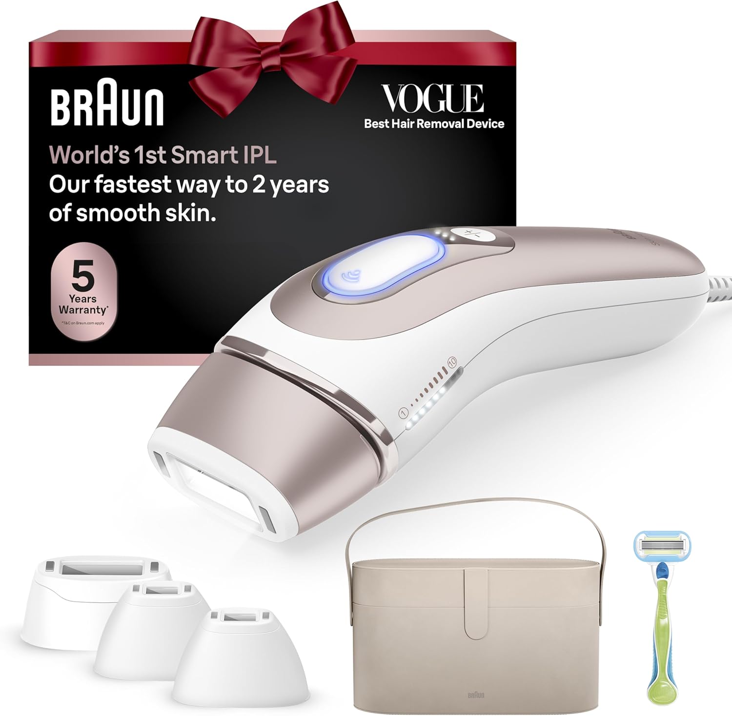Braun Smart IPL, Skin i·Expert Pro 7: Hair Removal, Permanent Visible Hair Reduction, IPL7387