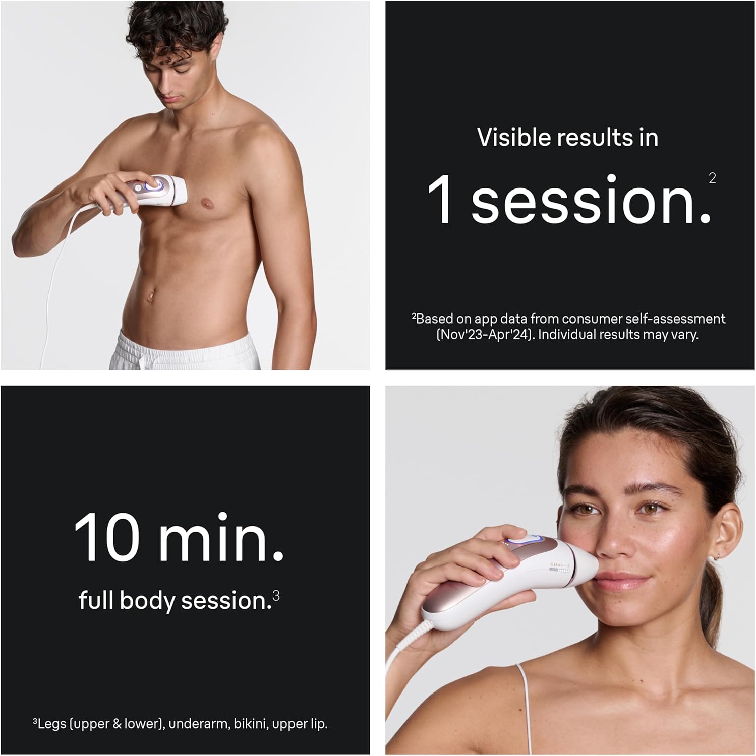 Braun Smart IPL, Skin i·Expert Pro 7: Hair Removal, Permanent Visible Hair Reduction, IPL7387
