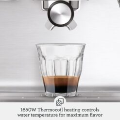 Breville Infuser Espresso Machine BES840XL, 10.25 x 12.5 x 13.25 Inches, Black Sesame