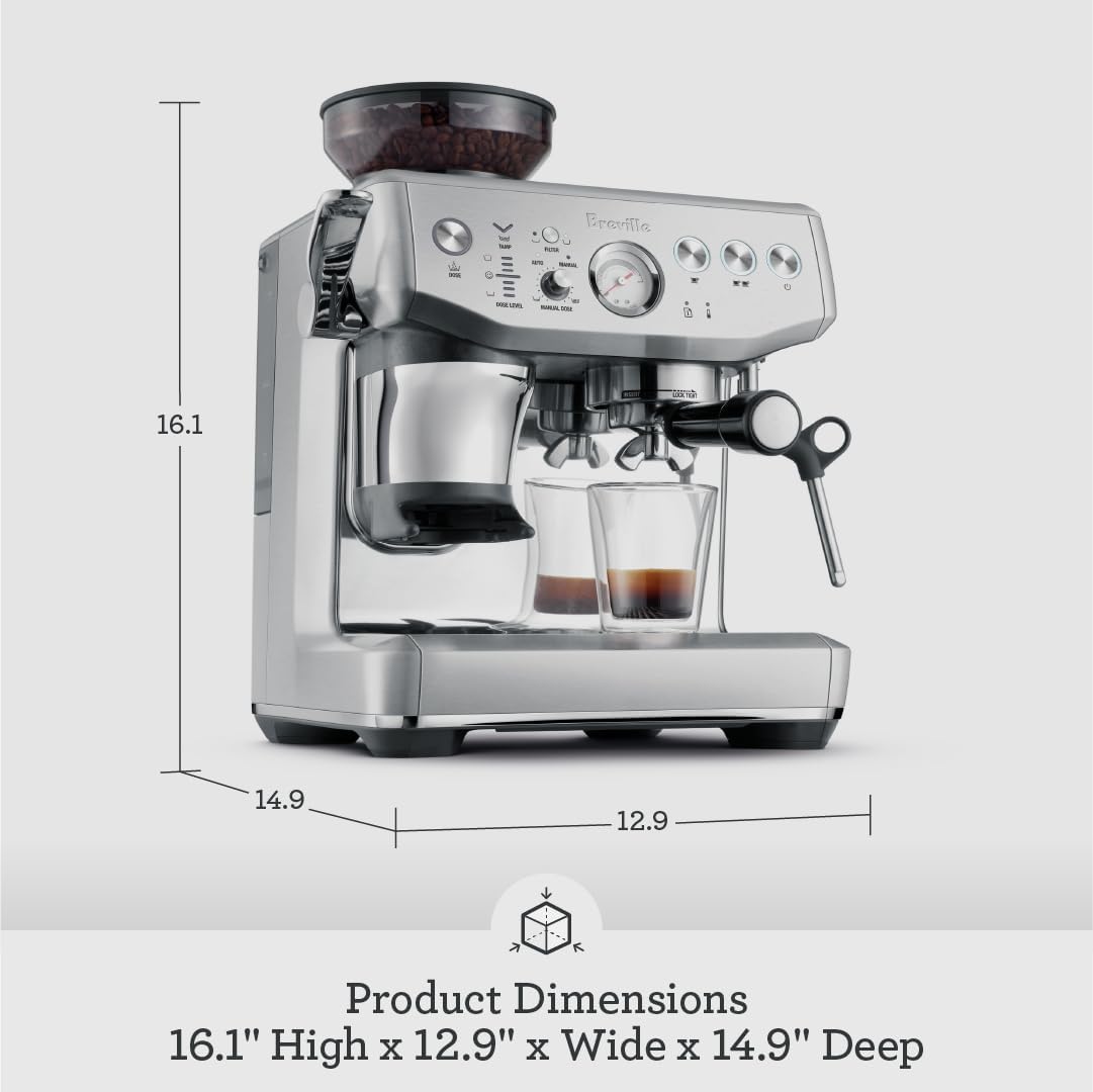 Breville Barista Express Impress Espresso Machine BES876OLT, Olive Tapenade