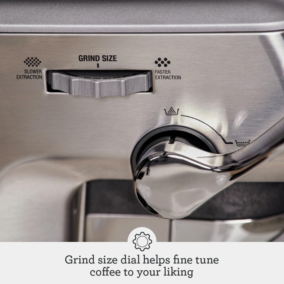 Breville Barista Express Impress Espresso Machine BES876OLT, Olive Tapenade