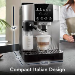 De'Longhi Magnifica Start Automatic Espresso Machine with Auto Milk Frother & Built in Grinder, Start Silver