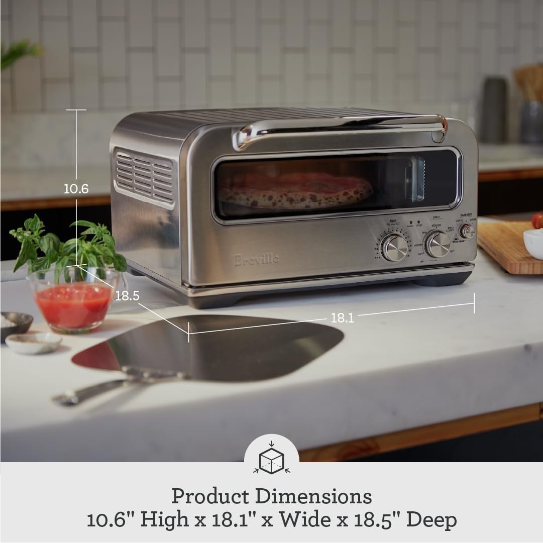 Breville BPZ820BSS Smart Oven Pizzaiolo Countertop Pizza Maker, Brushed Stainless Steel