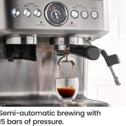 Chefman Crema Supreme 15 Bar Espresso Machine - Stainless Steel