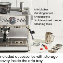 Chefman Crema Supreme 15 Bar Espresso Machine - Stainless Steel