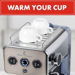 Emeril Lagasse Semi-Automatic 15-Bar Pro Espresso Machine with Milk Frother Steam Wand, Stainless Steel Finish