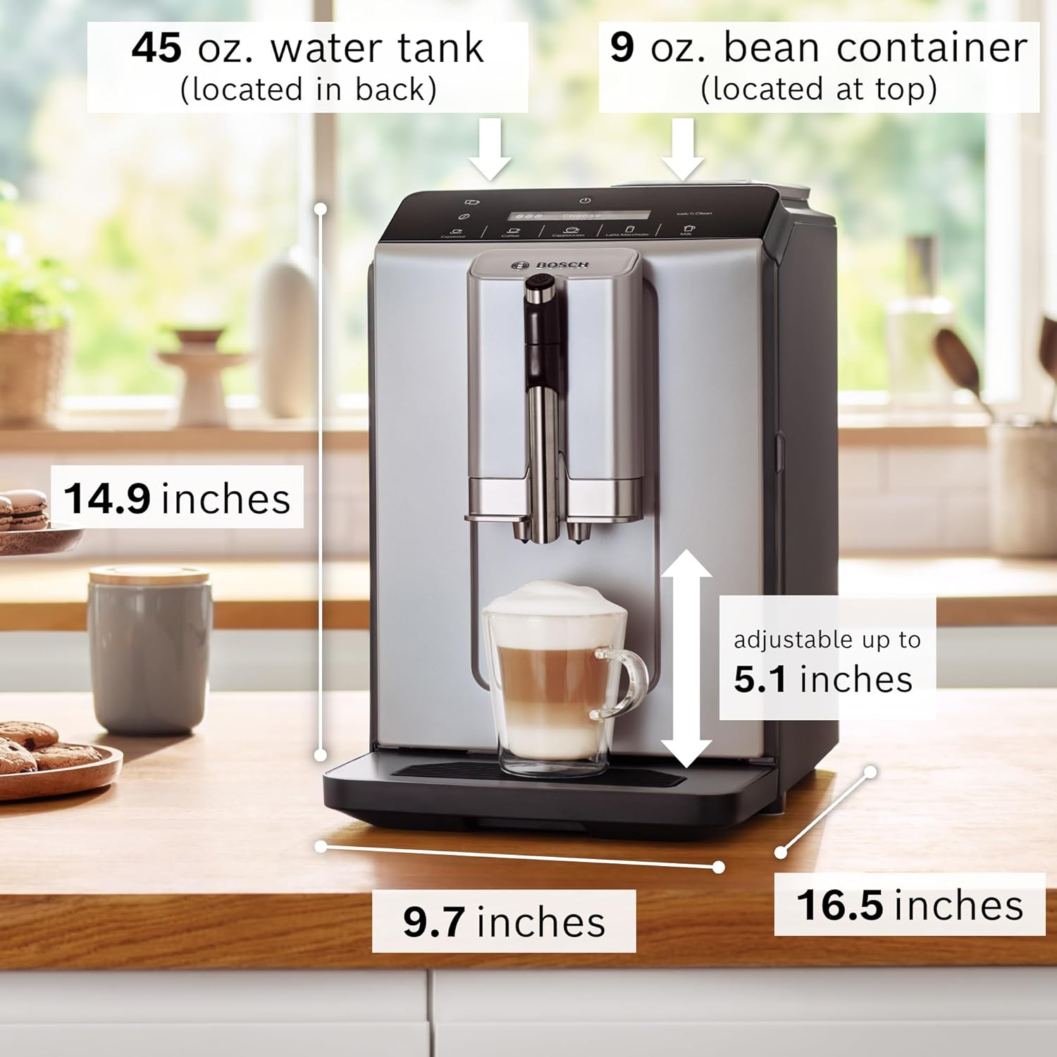 Bosch 300 Series Fully Automatic Espresso and Coffee Machine