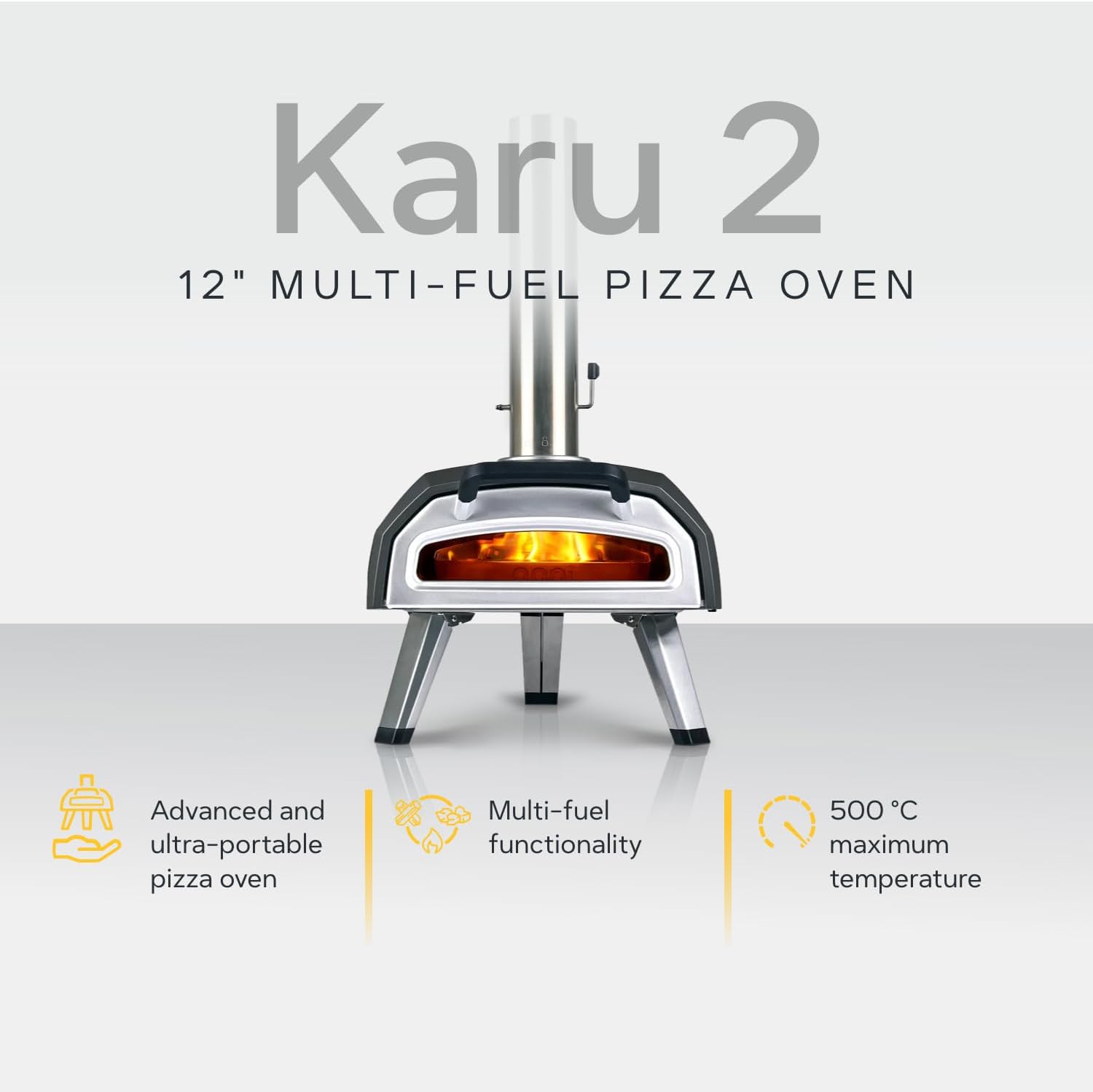Ooni Karu 2 Multi-Fuel Outdoor Pizza Oven - Wood and Gas Outdoor Pizza Oven