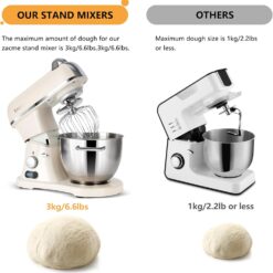 ZACME 8.4QT Commercial Stand Mixer 800W, Dough Hook, Whisk and Beater