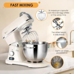 ZACME 8.4QT Commercial Stand Mixer 800W, Dough Hook, Whisk and Beater