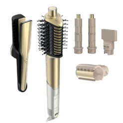 Shark Glam Ceramic & Powerful Air Styling & Drying System, HD6051S (Straight & Wavy Hair)