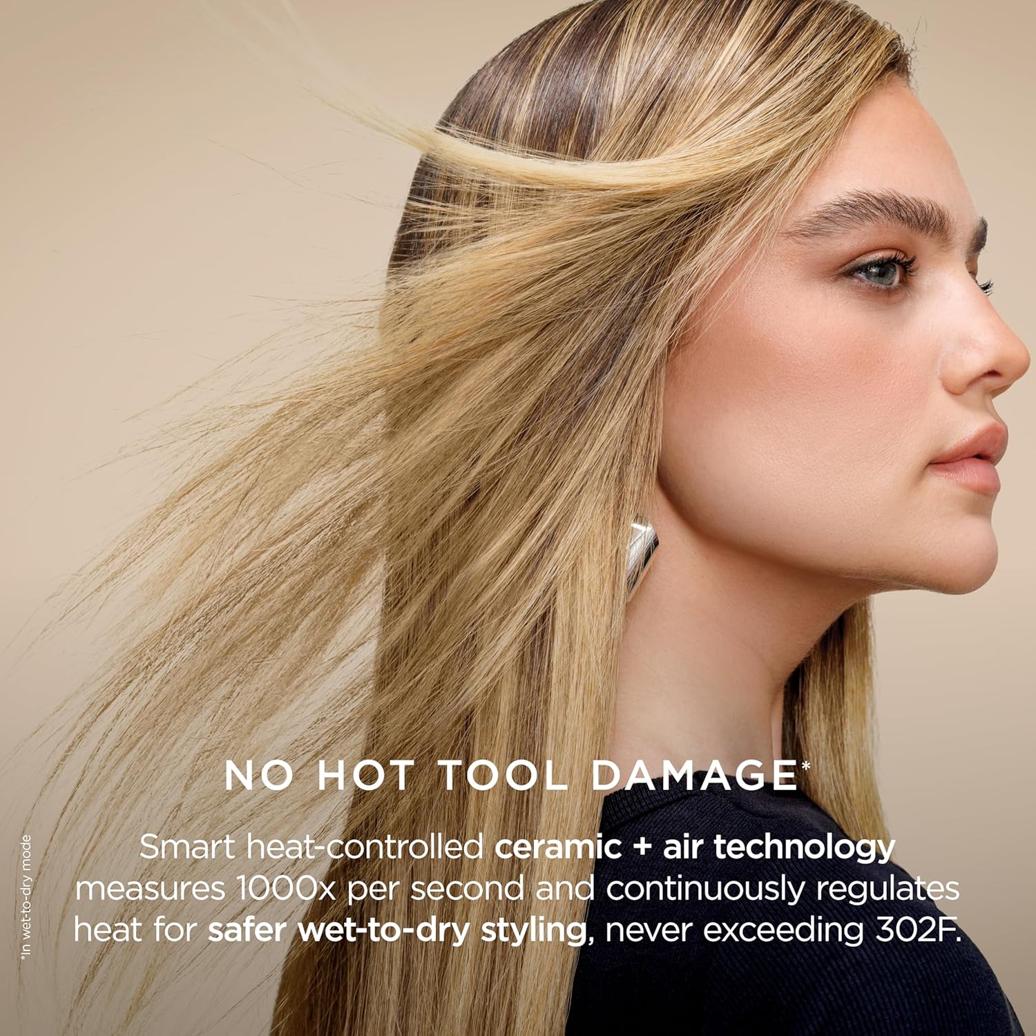 Shark Glam Ceramic & Powerful Air Styling & Drying System, HD6051S (Straight & Wavy Hair)