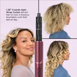 Shark FlexStyle Air Styling & Drying System, Powerful Hair Dryer Brush & Multi-Styler, Black Cherry, HD457CR