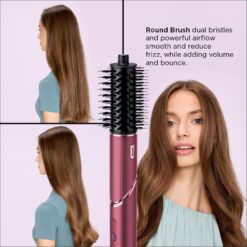 Shark FlexStyle Air Styling & Drying System, Powerful Hair Dryer Brush & Multi-Styler, Black Cherry, HD457CR