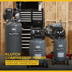 Klutch 20-Gallon Air Compressor, 2 HP, 120 Volts, 175 PSI