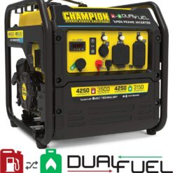 Champion Power Equipment 4250-Watt Dual Fuel RV Ready Portable Open Frame Inverter Generator with Quiet Technology