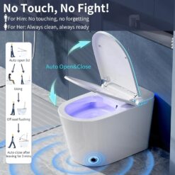 Vipbear Smart Toilet with Bidet Built in, Bidet Toilet with Heated Seat and Night Light