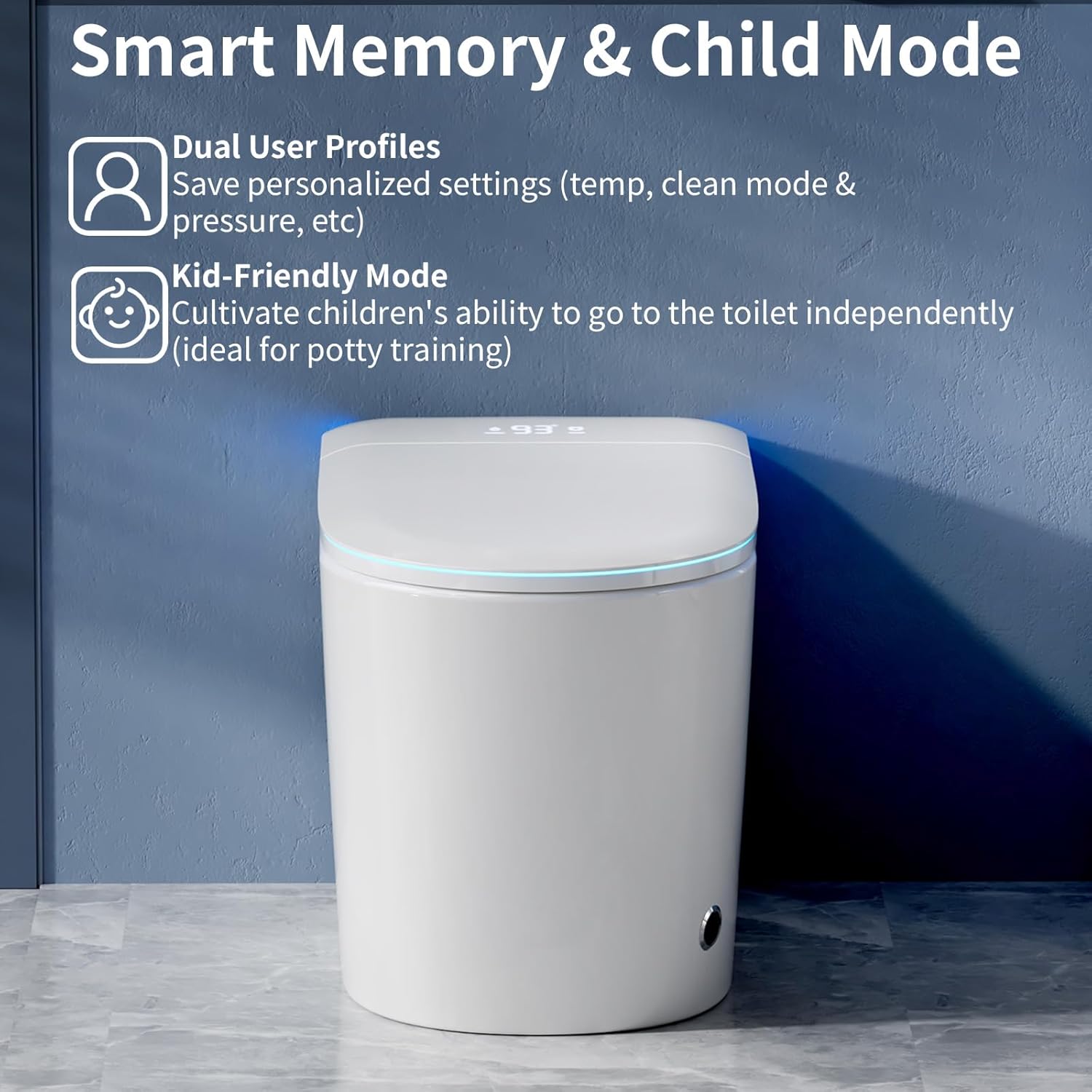 Vipbear Smart Toilet with Bidet Built in, Bidet Toilet with Heated Seat and Night Light
