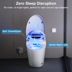Vipbear Smart Toilet with Heated Seat and Night Light, Tankless Toilets for Bathroom