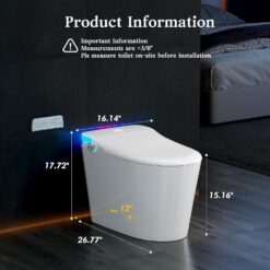 Vipbear Smart Toilet with Bidet Built in, Bidet Toilet with Heated Seat and Night Light