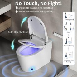 Vipbear Smart Toilet with Bidet Built in, Bidet Toilet with Heated Seat and Night Light