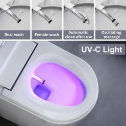 Vipbear Smart Toilet with Bidet Built in, Bidet Toilet with Heated Seat and Night Light