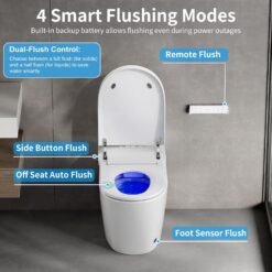 Vipbear Smart Toilet with Bidet Built in, Bidet Toilet with Heated Seat and Night Light