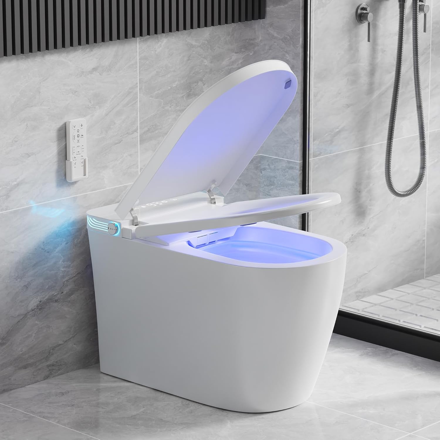 Vipbear Smart Toilet with Bidet Built in, Elongated Toilet with Heated Seat, Dryer, Auto-Lift Lid, Soft Close