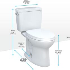 TOTO Drake Two-Piece Elongated 1.28 GPF TORNADO FLUSH Toilet - MS776124CEG#01