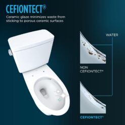 TOTO Drake Two-Piece Elongated 1.28 GPF TORNADO FLUSH Toilet - MS776124CEG#01